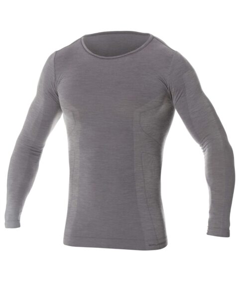 Męska koszulka z długim rękawem z wełną merino COMFORT WOOL