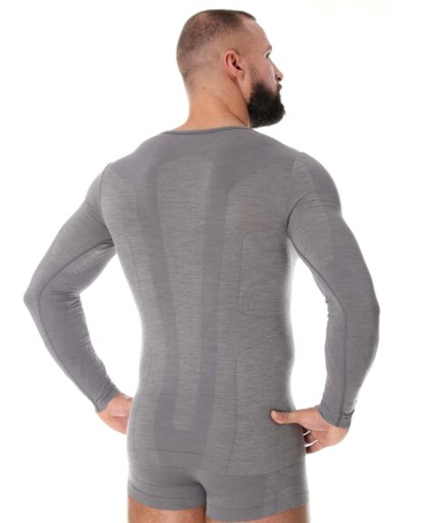 Męska koszulka z długim rękawem z wełną merino COMFORT WOOL