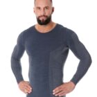 Męska koszulka z długim rękawem z wełną merino COMFORT WOOL