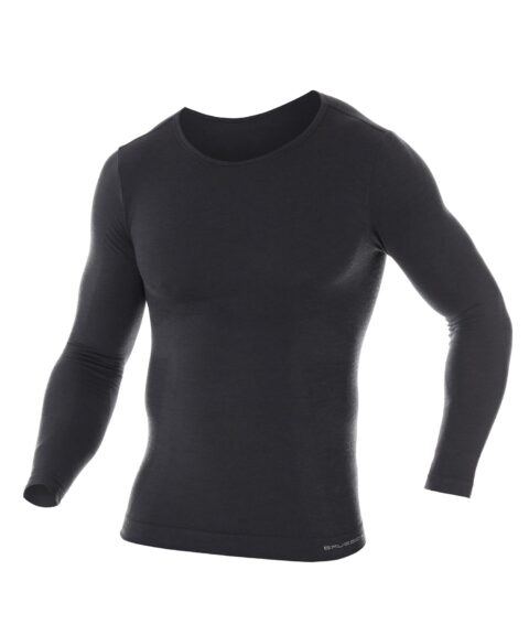 Męska koszulka z długim rękawem z wełną merino COMFORT WOOL