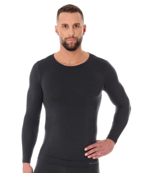 Męska koszulka z długim rękawem z wełną merino COMFORT WOOL