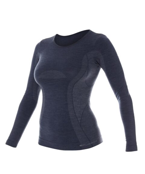 Damska koszulka z długim rękawem z wełną merino COMFORT WOOL