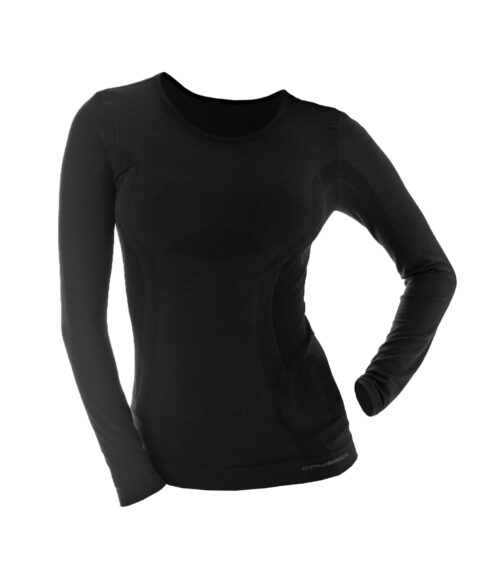 Damska koszulka z długim rękawem z wełną merino COMFORT WOOL