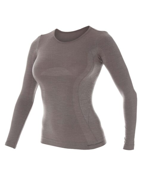 Damska koszulka z długim rękawem z wełną merino COMFORT WOOL
