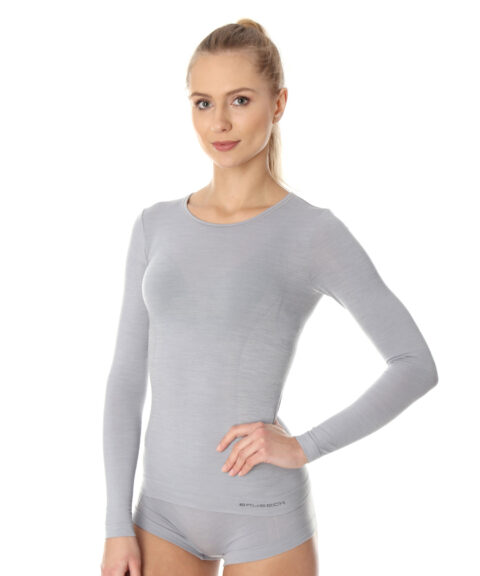 Damska koszulka z długim rękawem z wełną merino COMFORT WOOL