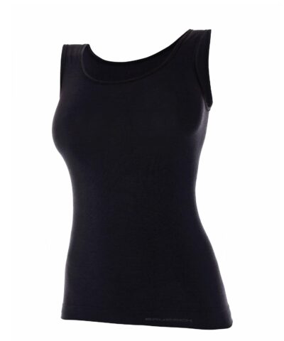 Damska koszulka plus size na ramiączkach z wełną merino