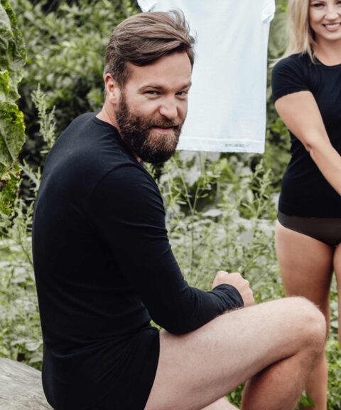Bawełniana męska koszulka z długim rękawem COMFORT COTTON