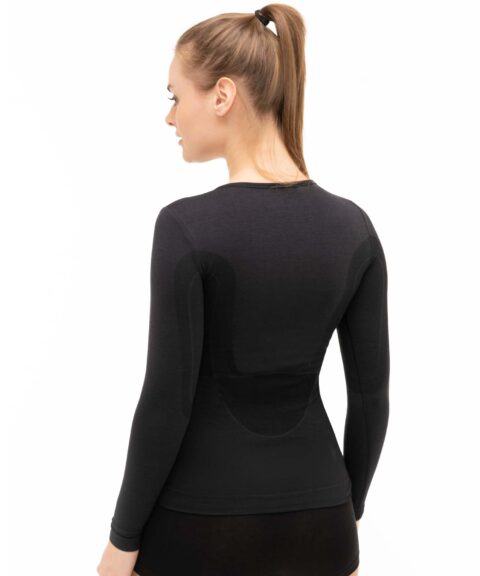 Damska koszulka z długim rękawem z wełną merino COMFORT WOOL