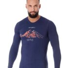 Męska koszulka z wełną merino z długim rękawem OUTDOOR WOOL
