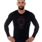 Męska koszulka z wełną merino z długim rękawem OUTDOOR WOOL