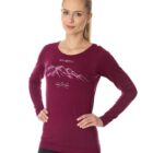 Damska koszulka z wełną merino z długim rękawem OUTDOOR WOOL